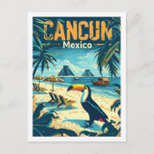 Cancun Mexico Vintag Berühmter Reiseort Postkarte (Vorderseite)