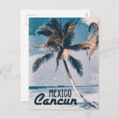 Cancun Mexico Vintages Poster Art Feiertagspostkarte (Vorne/Hinten)