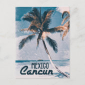 Cancun Mexico Vintages Poster Art Postkarte (Vorderseite)