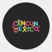 Cancun Mexiko 1 Runder Aufkleber (Vorderseite)