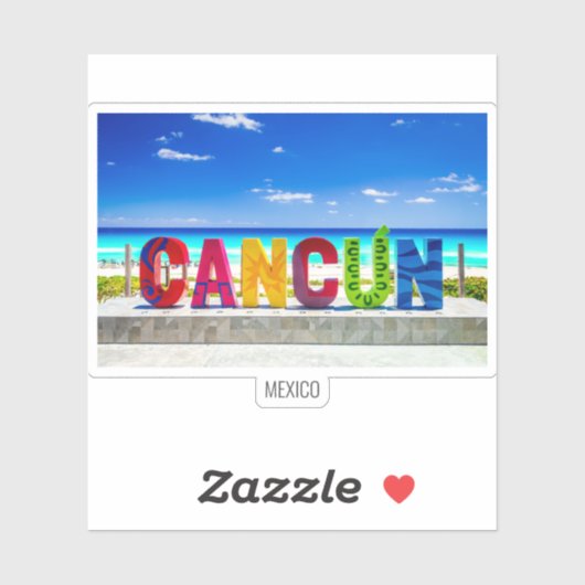 Cancun, Mexiko Aufkleber (Blatt)