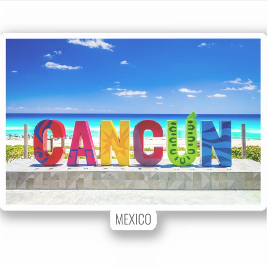 Cancun, Mexiko Aufkleber (Vorderseite)