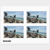 Cancún (Mexiko) - Aufkleber für das Rechteck, glän (Blatt)