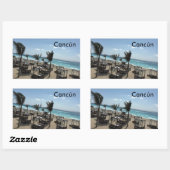 Cancún (Mexiko) - Aufkleber für das Rechteck, glän (Blatt)