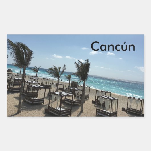 Cancún (Mexiko) - Aufkleber für das Rechteck, glän (Vorderseite)