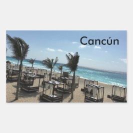 Cancún (Mexiko) - Aufkleber für das Rechteck, glän