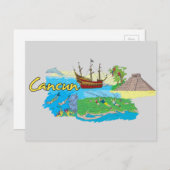 Cancun, Mexiko Berühmte Stadt Postkarte (Vorne/Hinten)
