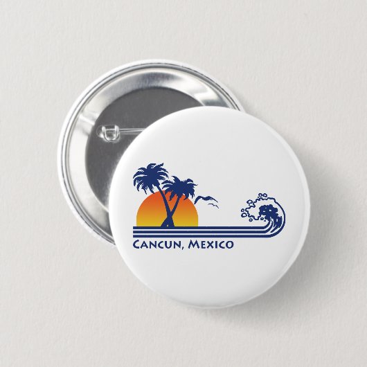 Cancun Mexiko Button (Vorne & Hinten)