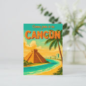 Cancún Mexiko Einladung Postkarte (Stehend Vorderseite)