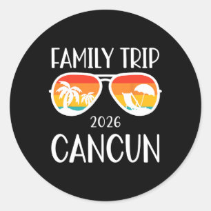 Cancun Mexiko Familienreise 2026 Wochenendurlaub M Runder Aufkleber