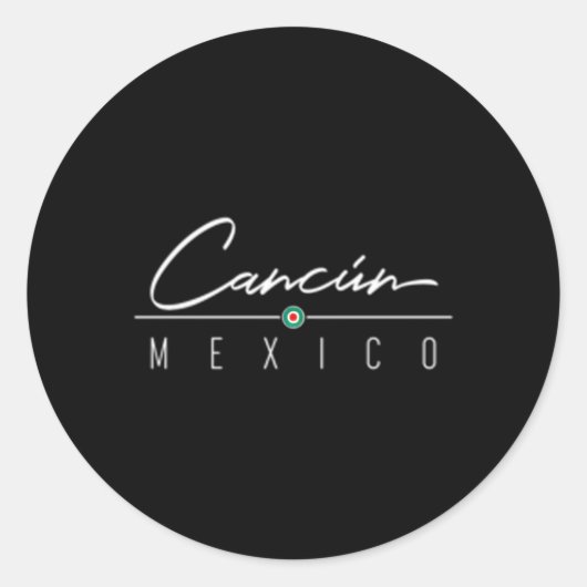 Cancun Mexiko für Runder Aufkleber (Vorderseite)
