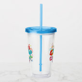 Cancun Mexiko Girls Reise farbenfrohe Ferien Acryltrinkbecher (Rechts)