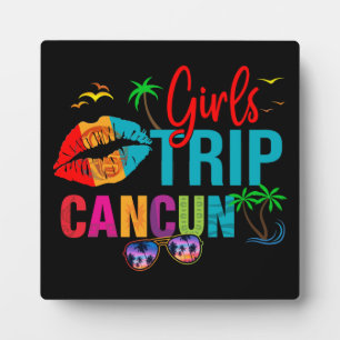 Cancun Mexiko Girls Reise farbenfrohe Ferien Fotoplatte
