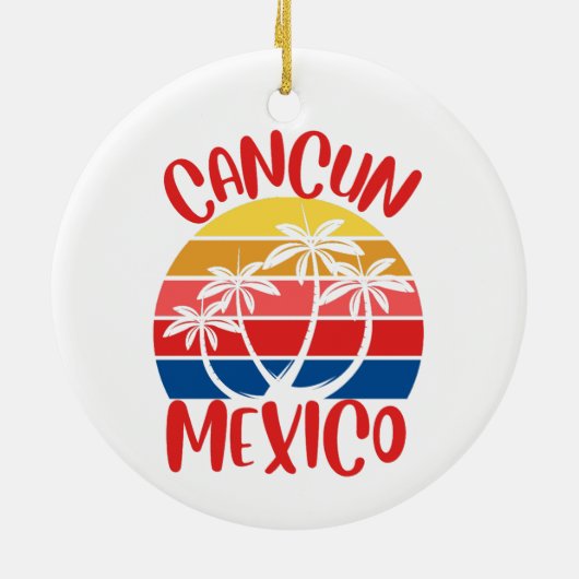 Cancun, Mexiko Keramik Ornament (Hinten)