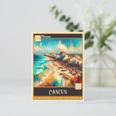 Cancun, Mexiko | Klassische Malerei Postkarte (Stehend Vorderseite)