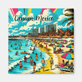 Cancun, Mexiko mit einem Pop Art Vibe Magnet