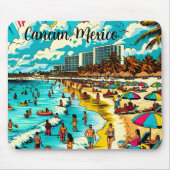 Cancun, Mexiko mit einem Pop Art Vibe Mousepad (Vorne)