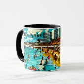 Cancun, Mexiko mit einem Pop Art Vibe Tasse (Vorderseite Links)