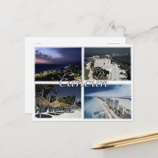 Cancun - Mexiko - Mosaik - Postkarte (Vorderseite/Rückseite Beispiel)