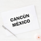 Cancun, Mexiko Ovaler Aufkleber (Umschlag)