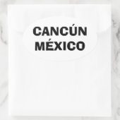 Cancun, Mexiko Ovaler Aufkleber (Tasche)
