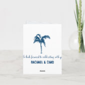 Cancun Mexiko Pass Einladung zur Hochzeit (Rückseite)