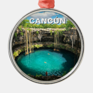 Cancun Mexiko Reise Cenote Ornament Aus Metall