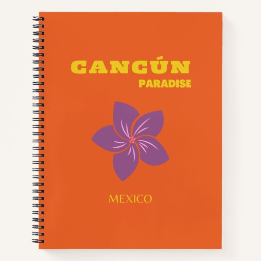 Cancun, Mexiko, Reisekunst, Tropische Kunst, Orang Notizblock (Vorderseite)