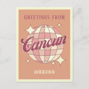Cancun Mexiko Retro Vintage Party Postkarte
