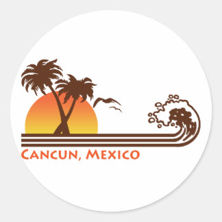 Cancun Mexiko Runder Aufkleber