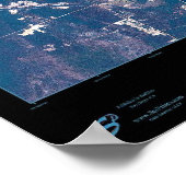 Cancun, Mexiko-Satellitenposter Poster (Ecke)