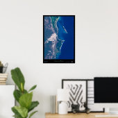 Cancun, Mexiko-Satellitenposter Poster (Heimbüro)