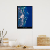 Cancun, Mexiko-Satellitenposter Poster (Küche)
