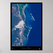 Cancun, Mexiko-Satellitenposter Poster (Vorne)