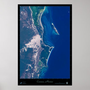 Cancun, Mexiko-Satellitenposter Poster