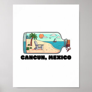 Cancun Mexiko Souvenir Familie Passende Ferien Ca Poster