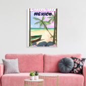 Cancun Mexiko Strandposter. Leinwanddruck (Insitu (Wohnzimmer))