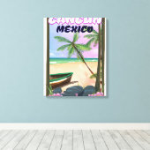 Cancun Mexiko Strandposter. Leinwanddruck (Insitu (Holzboden))