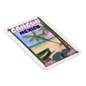Cancun Mexiko Strandposter. Magnet (Rechte Seite)