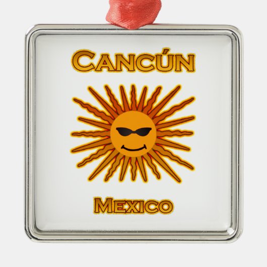 Cancun Mexiko Sun stellen Ikone gegenüber Silbernes Ornament (Vorne)