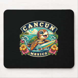 Cancun Mexiko Süße Meeresschildkröte Surfen Mousepad