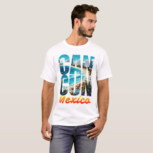 Cancun, Mexiko T-Shirt (Vorne ganz)