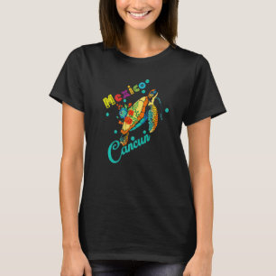 Cancun Mexiko Tie Dye Meeresschildkröte Familie Pa T-Shirt
