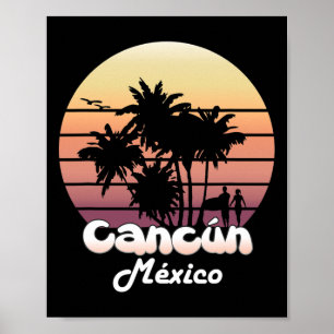 Cancun Mexiko Tropischer Urlaub Souvenir Sommer Gi Poster