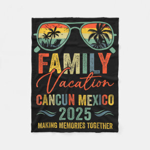 Cancun Mexiko Urlaub 2025 passende Familiengruppe Fleecedecke