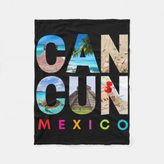 Cancun Mexiko Urlaub Strand passende Familiengrupp Fleecedecke