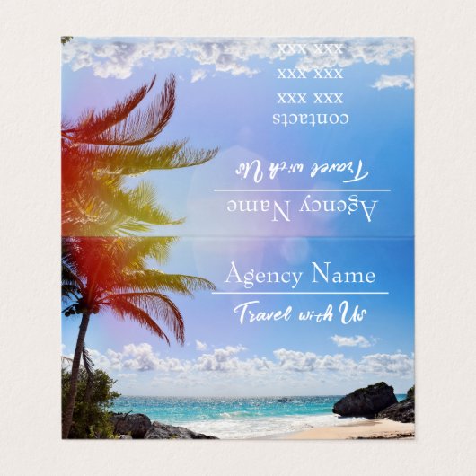 Cancun Mexiko Visitenkarten (Außenseite Aufgefaltet)