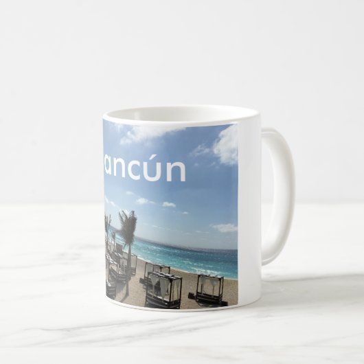 Cancún (Mexiko) - Weiße 11 oz Klassische Weiße Tas Kaffeetasse (VorderseiteRechts)