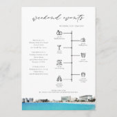 CANCUN Mexiko Zielort Begrüßungsschreiben Zeitplan Menükarte (Rückseite)