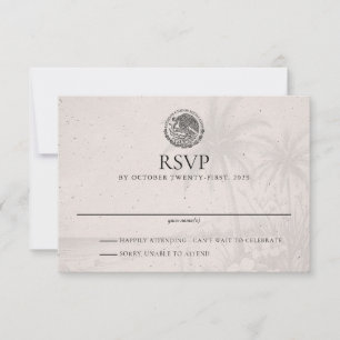Cancun Passport Hochzeit-RSVP-Karte RSVP Karte